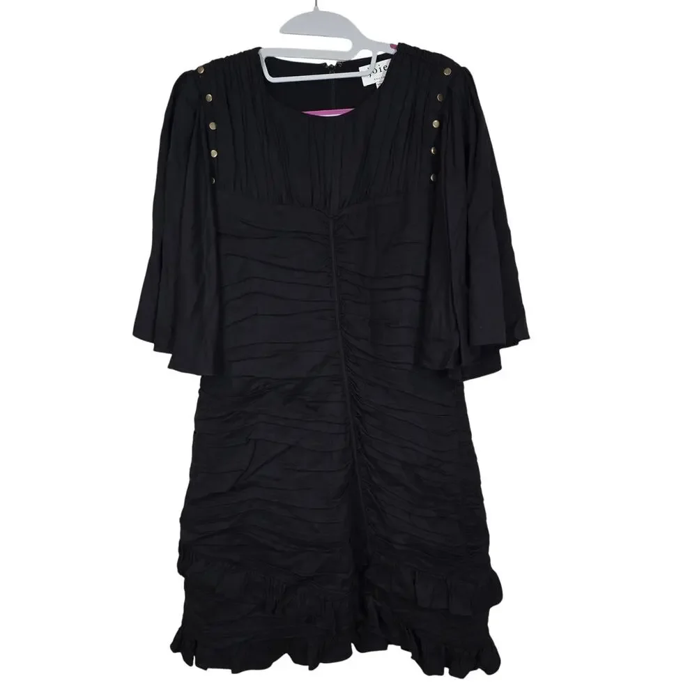 NEW NWT Women's Joie Black "Foster" Mini Dress Flowy Sleeves | Size 12 - Picture 2 of 11